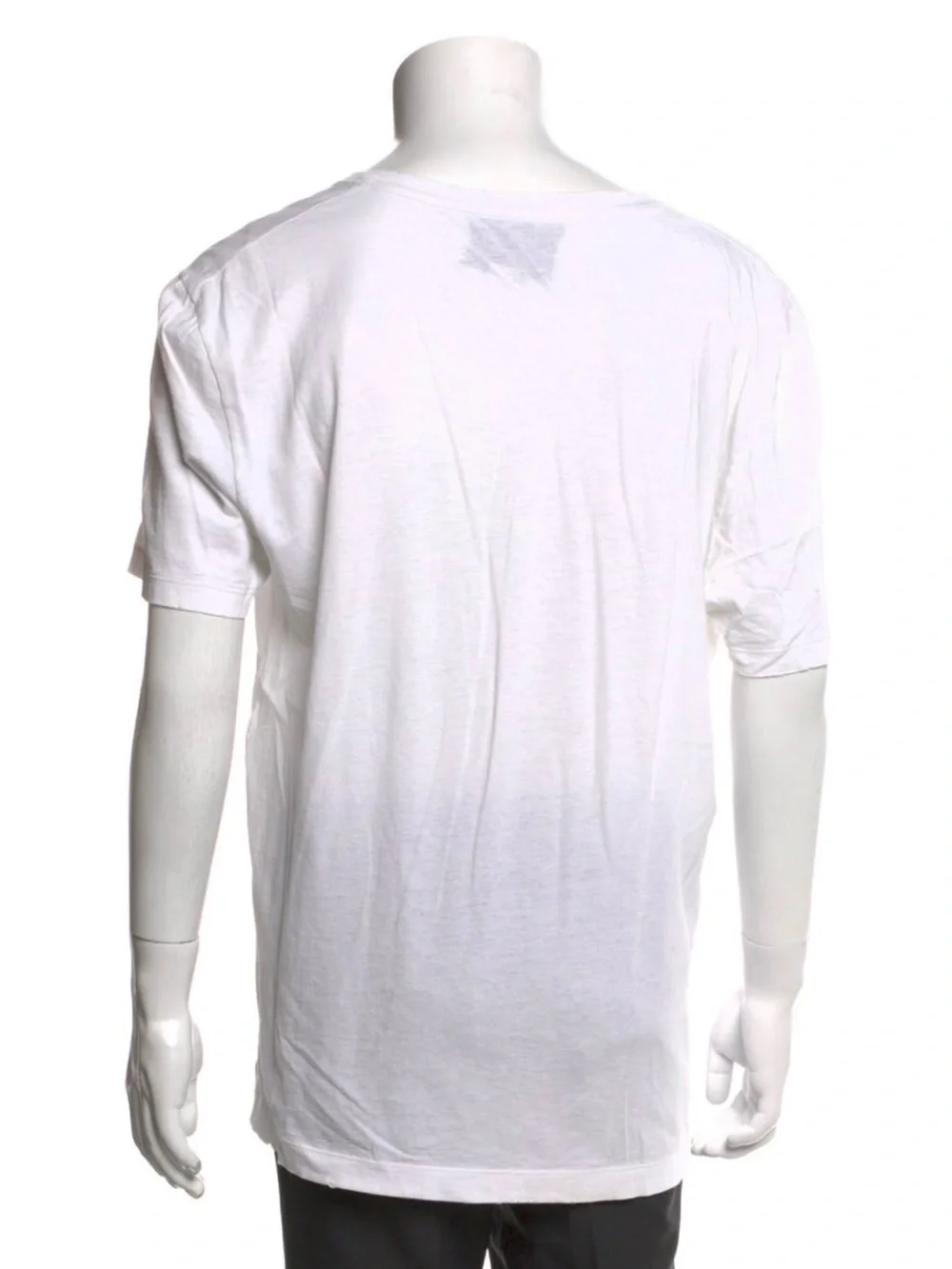 Gucci White Short Sleeve Logo Tee with Red-Green Stripe